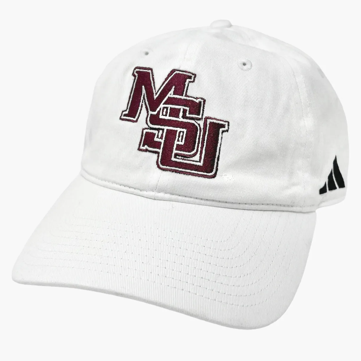 90's MSU Adjustable Slouch Cap – White